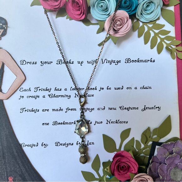 Elegant Red Velvet Ribbon Bookmark/Necklaces - Picture 4 of 8